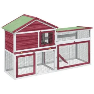 VidaXL Kaninchenstall rot