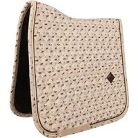 Kentucky Horsewear Dressurschabracke Velvet Pferdemuster FULL - Beige