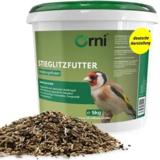 Orni Stieglitz Super I schmackhaftes Wildvogelfutter für Stieglitze I natürliches Stieglitz Futter mit wertvoller Saatenmischung aus Glanz, Negersaat UVM. I Vogelfutter Wildvögel Ganzjährig… 5 kg