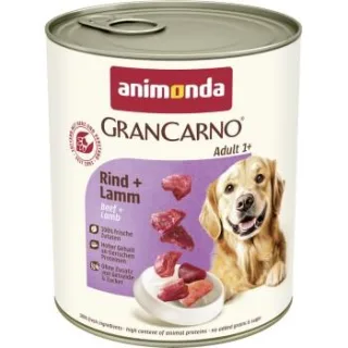 animonda GranCarno Original Nassfutter Hund Adult, Rind und Lamm 24x800 g
