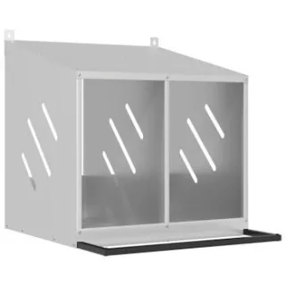 VidaXL Hühner-Nistkasten silber 64 cm, 54 cm, 59,5 cm