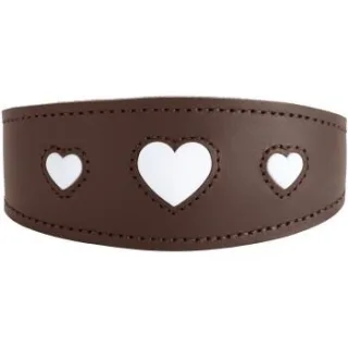 Hunter Windhundhalsband love braun XS-S
