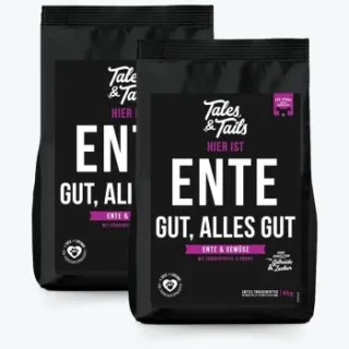 Tales & Tails Softes Trockenfutter Ente gut, alles gut 2x4 kg