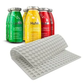 SmoothieDog 6er Pack Klassik 6x 250ml + Trixie Backmatte Grau