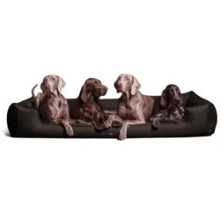 Tierlando GOOFY - Orthopädisches Hundebett aus Polyester inkl. Matratzenschoner braun 1,6 m, 25 cm, 1,1 m