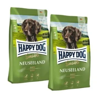 HAPPY DOG Sensible Trockenfutter Hund Adult, Neuseeland, Lamm 2x12,5 kg