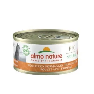 Almo nature HFC Natural Nassfutter Katze Huhn und Käse 24x70 g