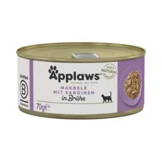 Applaws Nassfutter Katze Adult in Brühe Makrele mit Sardine 48x70 g