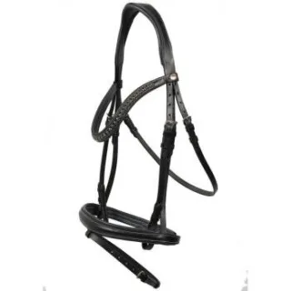 Hans Melzer Horse Equipment Hans Melzer Trense Badminton schwarz/silber VB/ COB (Vollblut)