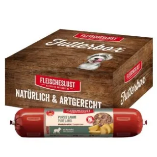 Fleischeslust Nassfutter Hund Wurst Pures Lamm 8x400 g