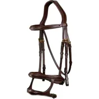 Dy'on Trense mit Doppelreithalfter, Warmblut D-Collection - Braun