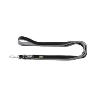 Hunter Verstellbare Führleine Neopren schwarz/ grau 2 cm, 2 m