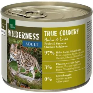 REAL NATURE WILDERNESS Nassfutter Katze, Adult, True Country, Huhn und Lachs 24x200 g