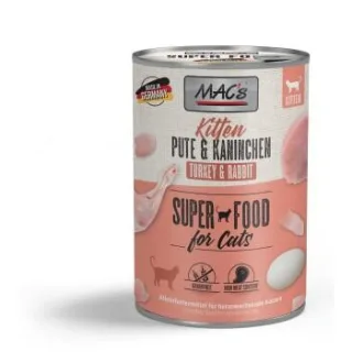 MAC's Nassfutter Kitten Pute und Kaninchen 12x400 g