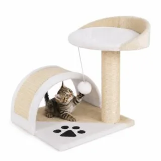Lionto Kratzbaum Höhe 43 cm weiß/ beige