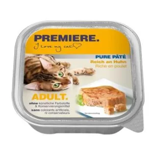 PREMIERE Pure Paté Nassfutter Katze Adult Huhn 64x100 g