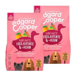 Edgard & Cooper Hundefutter, Junior, Ente und frisches Freilandhuhn 2x12 kg