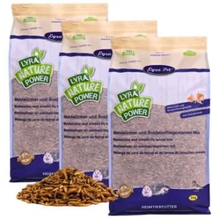 Lyra Pet Mehlwürmer-/Soldatenfliegenlarven-Mix 15 kg