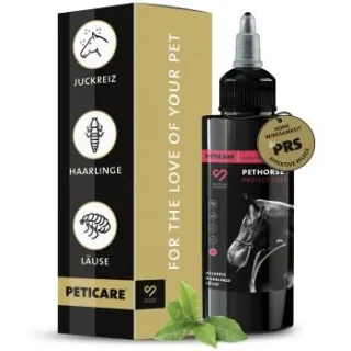 Peticare Anti-Läuse & Haarlinge Spray für Pferde, unterstützt bei Juckreiz 250 ml