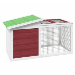 VidaXL Kaninchenstall 100,5x54x55cm (L x B x H) rosiges braun