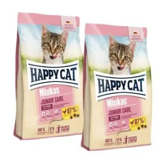 HAPPY CAT Minkas Trockenfutter Katze Junior, Care, Geflügel 2x10 kg