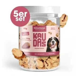 KAUDAS HühnerherzenPur Natursnack 5x60 g