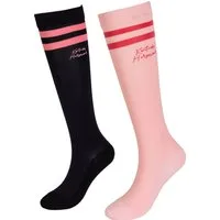 Kentucky Horsewear Socken Stripes, 2er Set, Marineblau/Hellrosa - 41/46