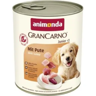 animonda GranCarno Original Nassfutter Hund Junior, Pute 24x800 g