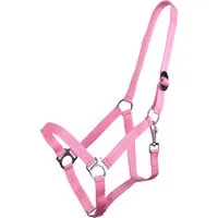 QHP Halfter mit Schiebeschnalle Flamingo-Pink - Shetty
