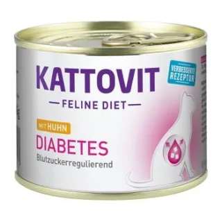 KATTOVIT Feline Diet Nassfutter Katze Diabetes Adult Huhn 48x185 g