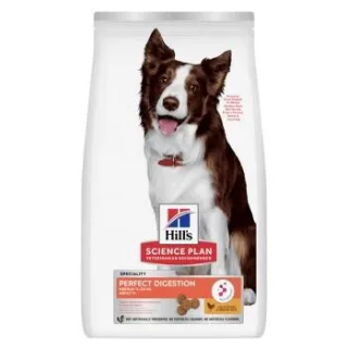 Hill's Science Plan Trockenfutter Hund, Perfect Digestion, Medium Adult, mit Huhn und braunem Reis 14 kg