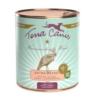 Terra Canis Getreidefrei Adult 6x800g Pute mit Sellerie, Kürbis und Brunnenkresse