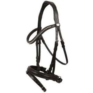Hans Melzer Horse Equipment Hans Melzer Trense Calgary schwedisches Reithalfter braun/silber WB EXTRA (KB-Kaltblut)