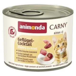 animonda Carny Nassfutter Katze Kitten Geflügel Cocktail 24x200 g