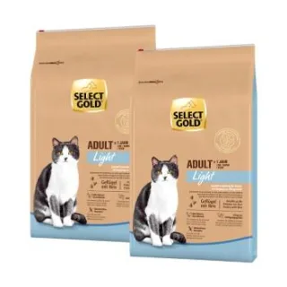 SELECT GOLD Trockenfutter Katze Light Adult Geflügel und Reis 2x7 kg