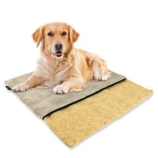 Rohrschneider mümmi Hundematte Hanf, abnehmbarer Cordbezug beige 68 cm, 2 cm, 50 cm