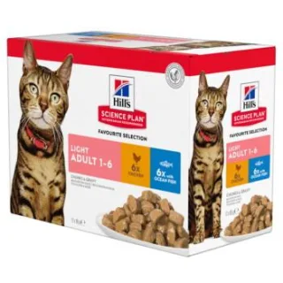 Hill's SCIENCE PLAN Light Adult Multipack Huhn 24x85 g