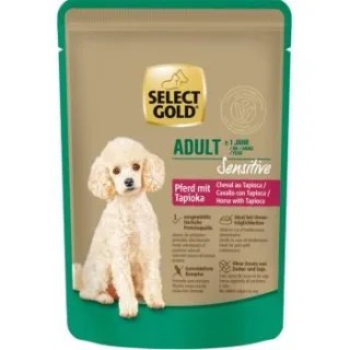 SELECT GOLD Nassfutter Hund Sensitive Adult Pferd mit Tapioka 48x100 g