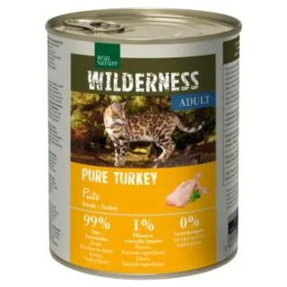 REAL NATURE WILDERNESS Nassfutter Katze, Adult Pure Turkey 24x800 g