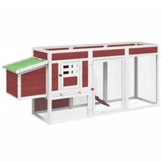 VidaXL Hühnerstall 204 x 50 x 84 cm (L x B x H) rosiges braun