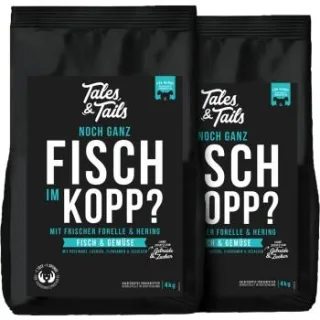 Tales & Tails Softes Trockenfutter Noch ganz Fisch im Kopp? 2x4 kg