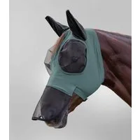 Waldhausen Fliegenmaske Puck mit Nasenschutz, piniengrün - Warmblut extra