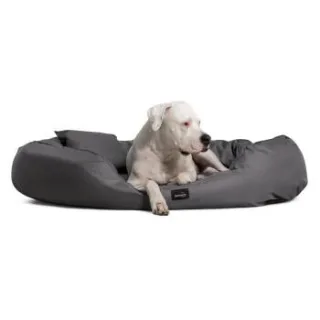 Tierlando ARES VISCO Polyester - Orthopädisches Hundebett schwarz/ graphit 1,25 m, 30 cm, 1,05 m
