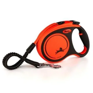 Flexi XTREME Gurt-Rollleine orange/ schwarz L, 5 m