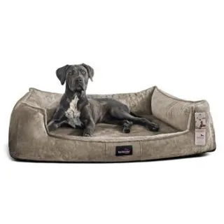 Tierlando ® Orthopädisches Hundebett FRANKLIN Kuscheliger Teddy-Stoff - Hundesofa