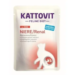 KATTOVIT Feline Diet Nassfutter Katze Niere/Renal Adult Rind 96x85 g