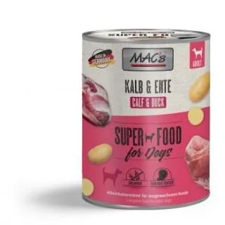 MAC's Nassfutter Hund Adult Kalb und Ente 6x800 g