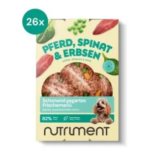 Nutriment Frischemenü Pferd, Spinat & Erbsen 26x400 g