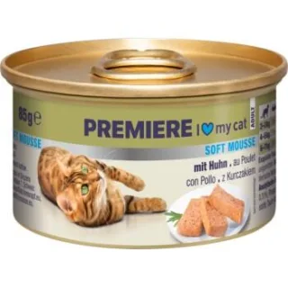 PREMIERE Soft Mousse Nassfutter Katze Adult Huhn 72x85 g