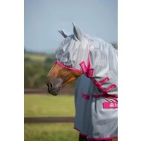 Bucas Fliegenmaske Buzz-Off, blue/blossom - XL